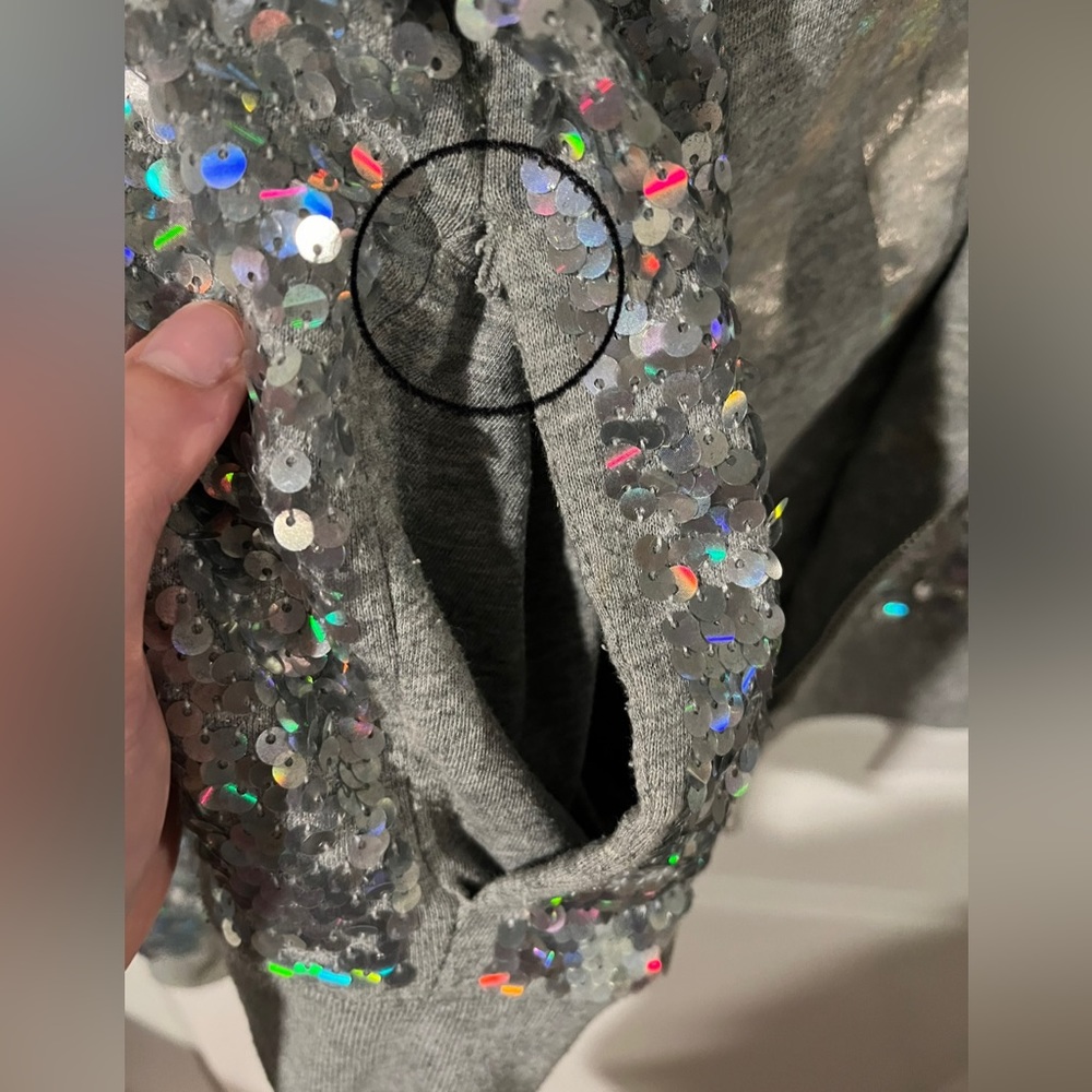 PINK - Victoria's Secret VS PINK Fashion Show 2013 Sequined Hoodie - Size Medium - Picture 8 of 13